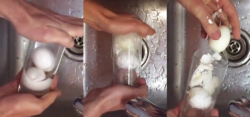 Як очистити зварене яйце за 3 секунди?